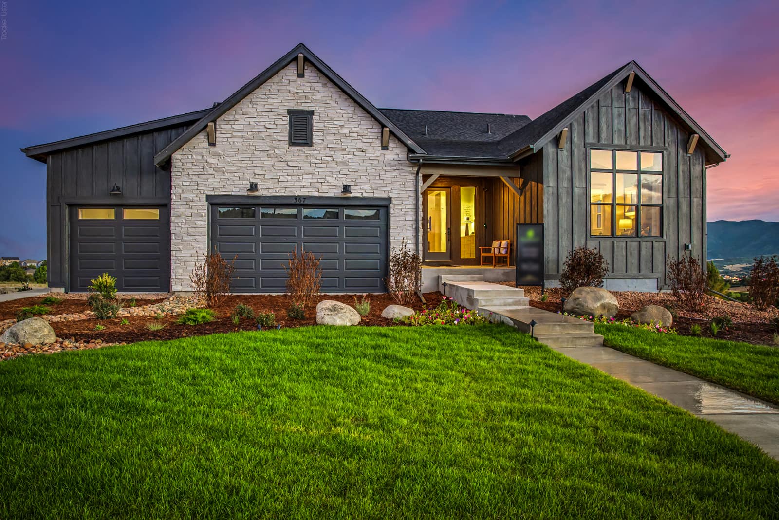 Home exterior with landscaped grounds at Jackson Creek in Monument, CO 80132