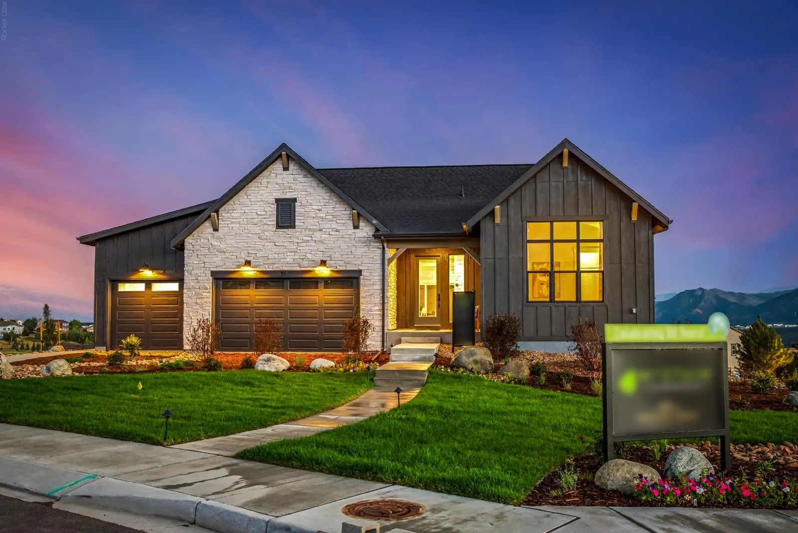 Home exterior with landscaped grounds at Jackson Creek in Monument, CO 80132