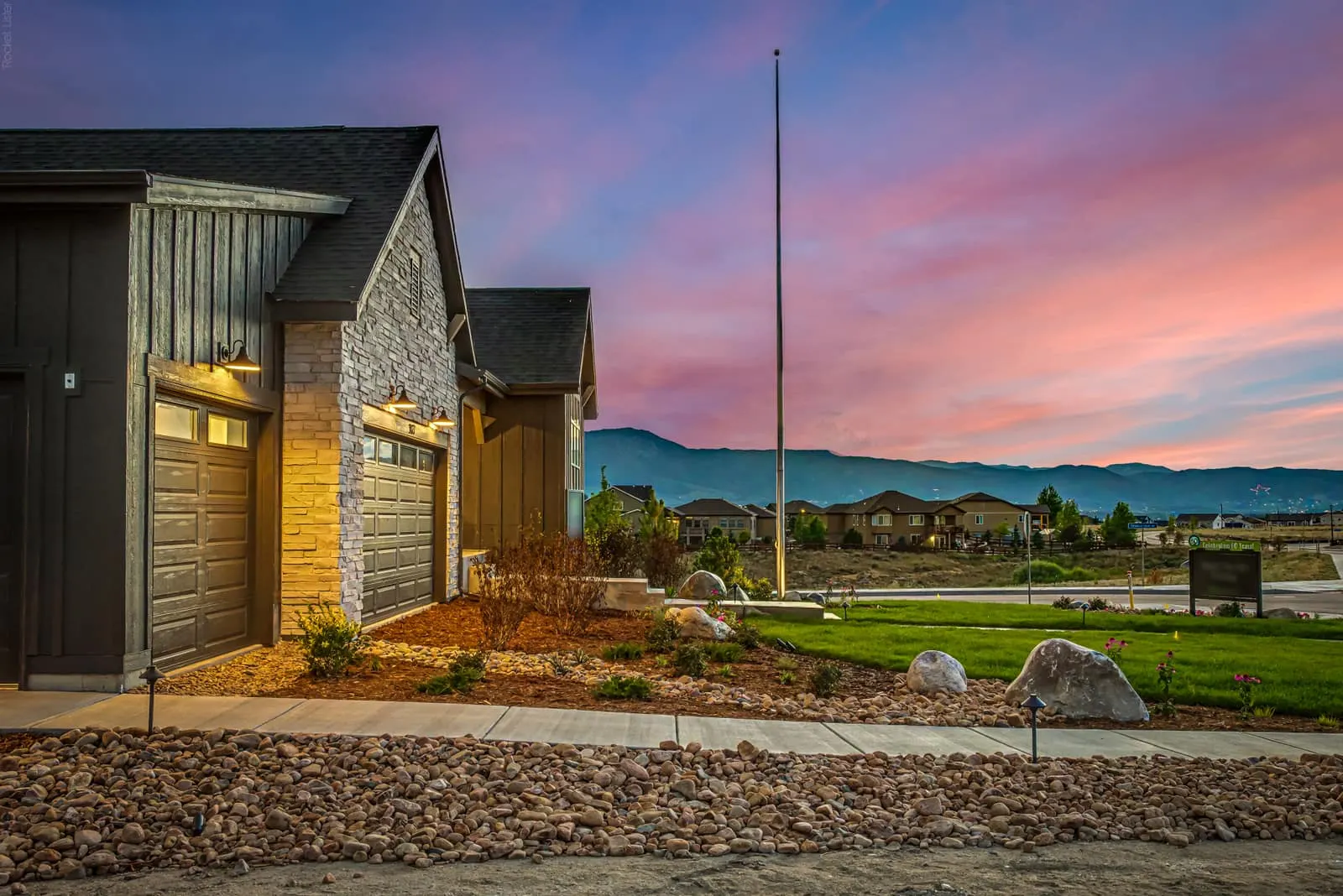 Home exterior with landscaped grounds at Jackson Creek in Monument, CO 80132