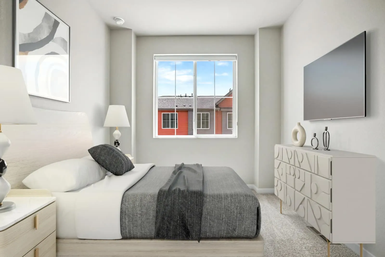 Bedroom with closet doors at 2899 E 103rd Drive in Arras Park, Thornton, Colorado