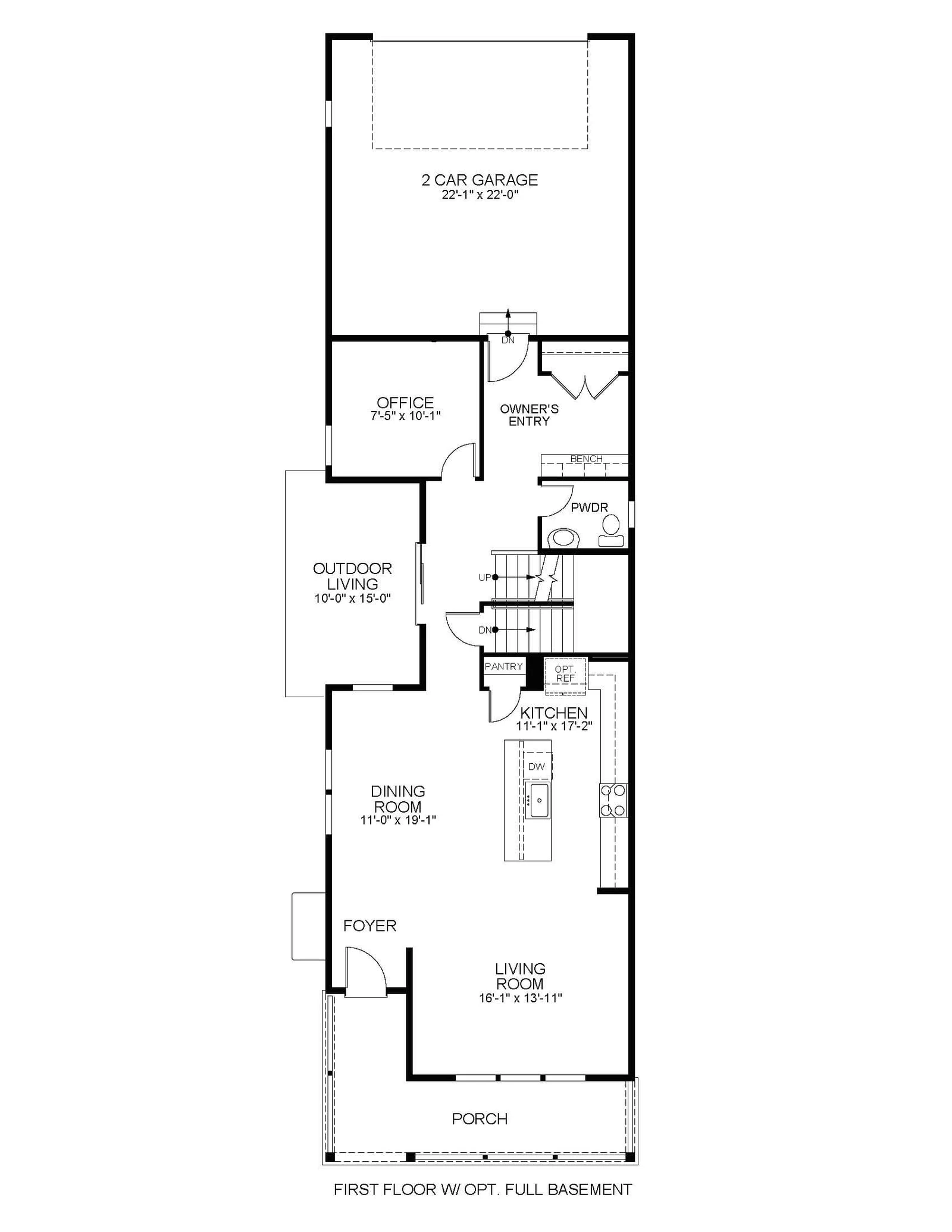 The Carbondale, First Floor with Optional Full Basement