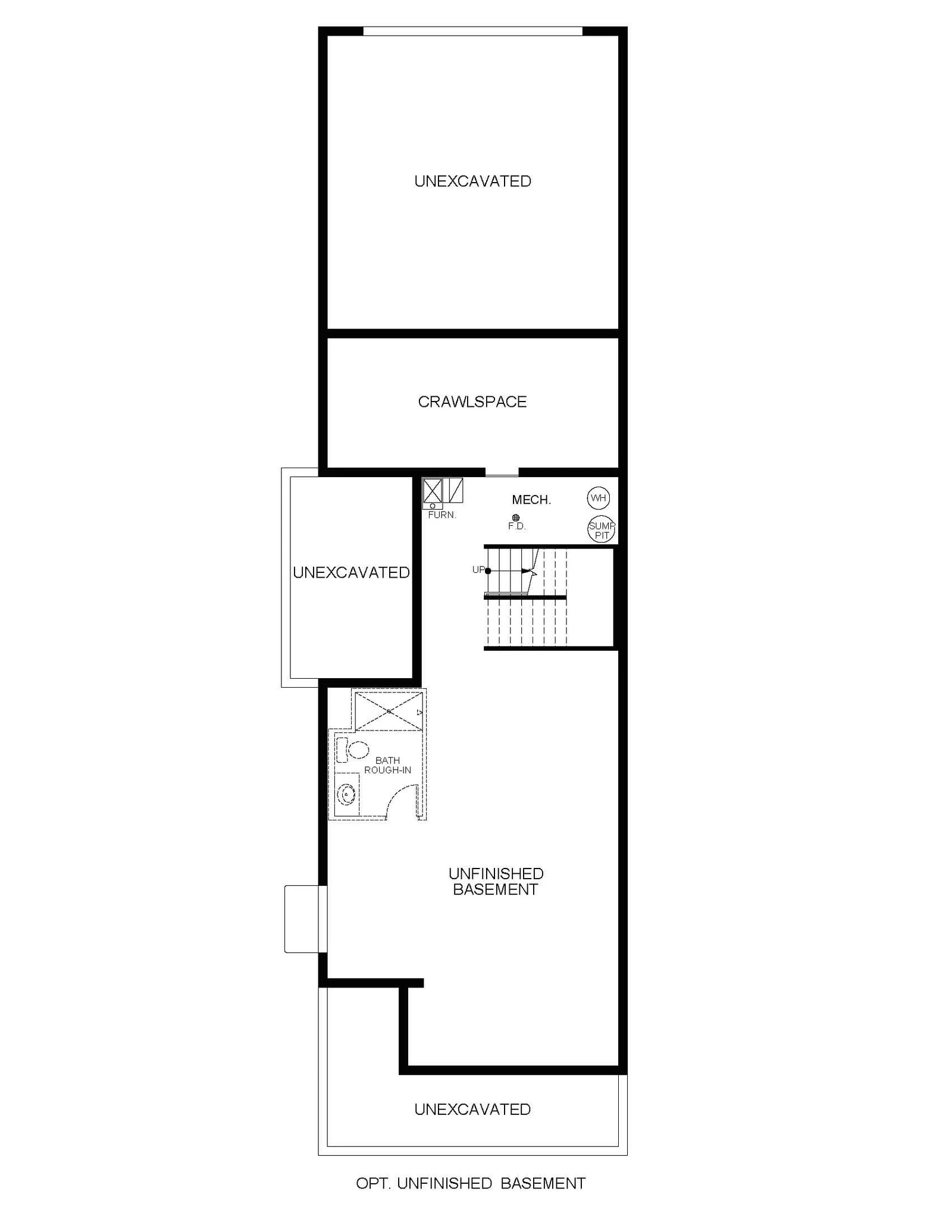 The Carbondale, Optional Unfinished Basement