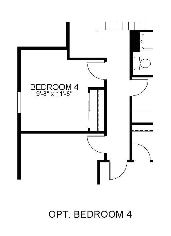 The Carbondale, Optional Bedroom 4