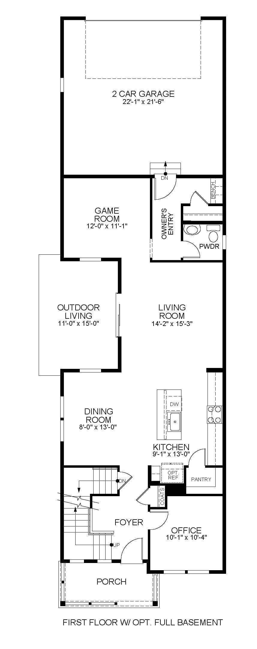 The Dillion, First Floor with Optional Full Basement