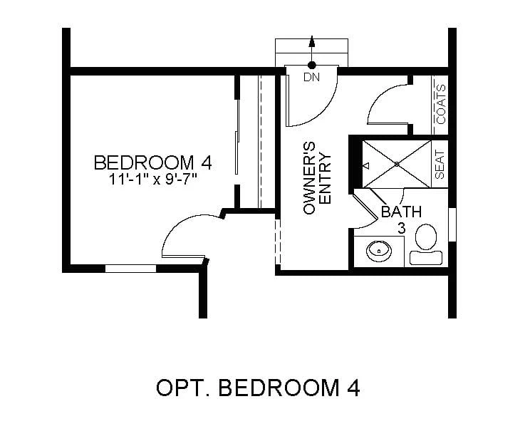The Dillion, Optional Bedroom 4