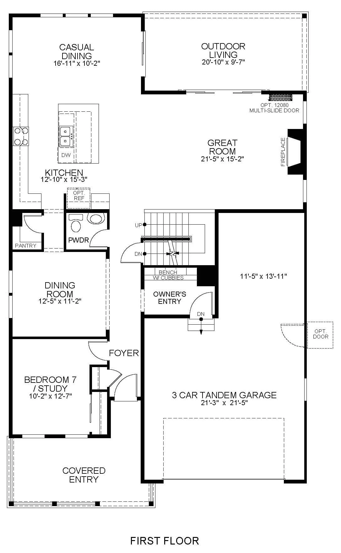 The Vista floor plan 1
