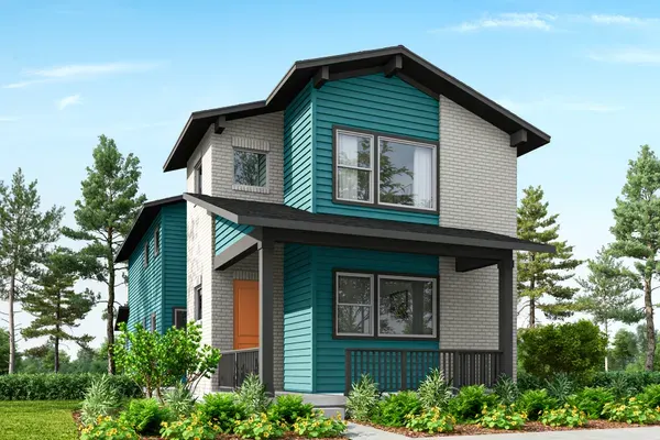 Avon home exterior, Elevation D Mid-Century Modern at Painted Prairie