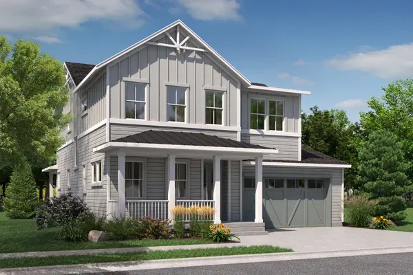Canyon home exterior, Farmhouse Elevation at Arras Park