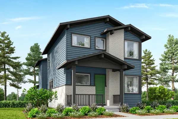 Dillion home exterior, Elevation D Mid-Century Modern at Painted Prairie