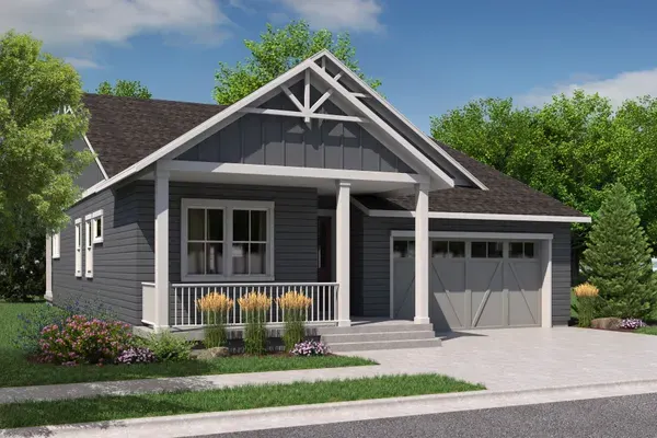 Evergreen home exterior, Farmhouse Elevation at Arras Park