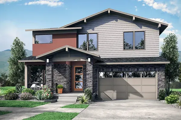 Harmony home exterior, Mid-Century Modern-D at West Grange