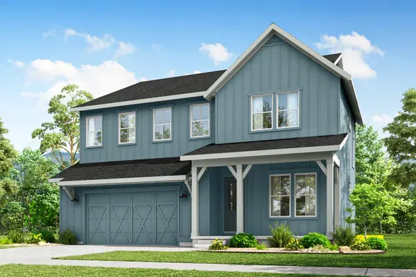 Legacy home exterior, ELEVATION A (FARMHOUSE) at Westerly