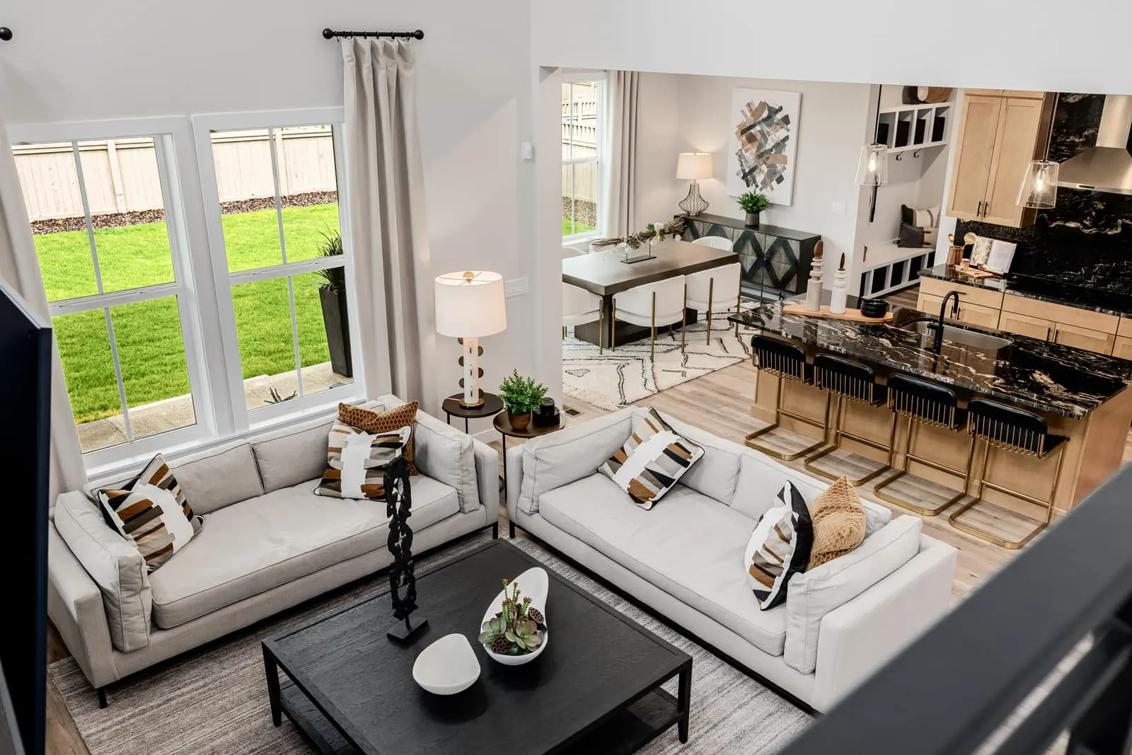 Open living room and kitchen at Westerly in Erie, CO 80516